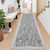 Solid Washable Rug Ultra Soft Colorful Floral Rug for Living Room Low Pile Foldable Thin Non Slip Carpet - 3 of 4