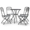 vidaXL 5 Piece Patio Dining Set Expanded Metal Mesh Anthracite - 2 of 4