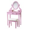 Makeup Vanity Table and Stool Set - 3 of 4