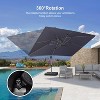 PURPLE LEAF Deluxe Aluminum Outdoor Patio Umbrella Square Cantilever Umbrellas - 4 of 4