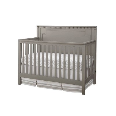 Emery Gray Wood Convertible Crib with Panel Design