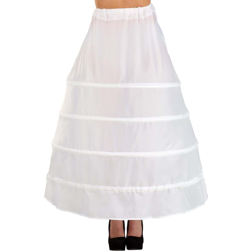 HalloweenCostumes.com One Size Women Hoop Skirt for Women, White, 1 of 2
