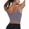 DOMETOUR Yoga Top U-Shaped Back Yoga With Mid-support Sports Bra For Women - 2 of 4