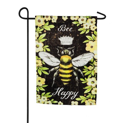 Evergreen Flag  Bee Happy Queen Bee Garden Suede Flag