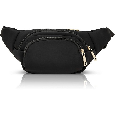 Zodaca Plus Size Black Fanny Pack, Crossbody Bag With Adjustable Belt  Straps Fits 34-60 Inch Waist (expands To 5xl) : Target