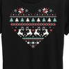 Women's - Instant Message - Christmas Sweater Heart Short Sleeve Graphic T-Shirt - 2 of 4