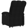 vidaXL Black Power Lift Massage Recliner Chair - Stand-Up Assist, Manual Recline, Fabric Wingback Armchair for Living Room - 4 of 4