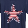 Women's - Instant Message - Nautical Striped Starfish Short Sleeve Graphic T-Shirt - 2 of 4