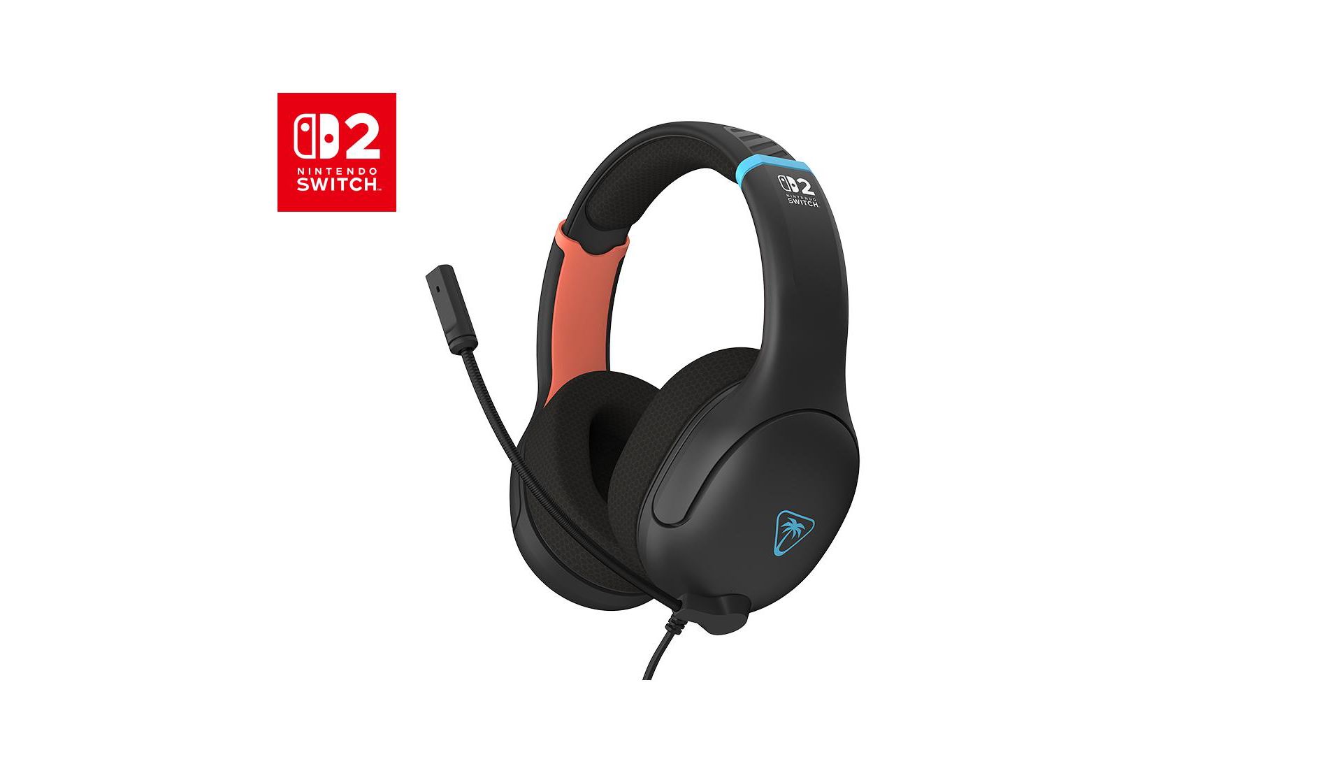 Turtle Beach Airlite™ Fit Wired Gaming Headset for Nintendo Switch™ 2 - Charcoal Black