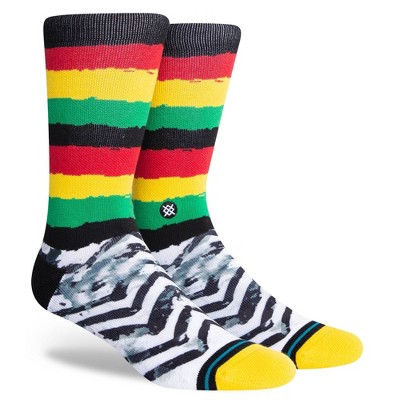 STANCE Print Jah Crew Socks - L