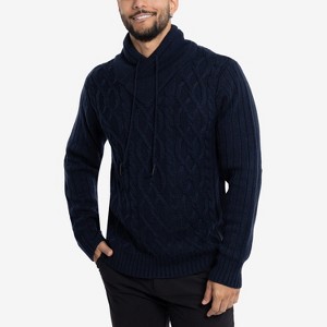 X RAY Men's Cable Knit Cowl Neck Sweater - 1 of 4