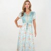 Anna-Kaci Women's Floral Print Midi Dress With Short Sleeves - 2 of 4