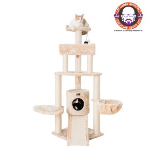 Armarkat Classic Real Wood Cat Tree With Multiple Features, Jackson Galaxy Approved, Four Levels With Rope, Basket, Ramp, Perch, and Condo - 1 of 4