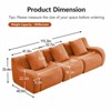 Aukfa Modular Teddy Fabric Sofa,Convertible Modular Sectional Sofa Set , 3-Seats Soft Boneless Design for Living Room, Orange - 4 of 4