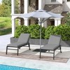Resenkos Patio Chair Cushions, Outdoor Chair Pads,2 Patio Chaise Lounge Chair Cushions with Backrests, Replacement Patio Cushions, - 2 of 4