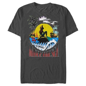 Men's The Little Mermaid Ariel Under the Sea Airbrushed T-Shirt - 1 of 4