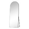 Classic Wood Framed Full-Length Mirror with Right-Angled Arch Design - 3 of 4