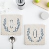 Personalization Mall Farmhouse Floral Personalized Letter Tumbled Stone Coaster Set - 4 of 4