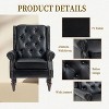 CAVINAS PU Leather Upholstered Accent Chair with Rubber Wood Legs, Modern Armchair with Wide Backrest for Living Room or Bedroom - 3 of 4