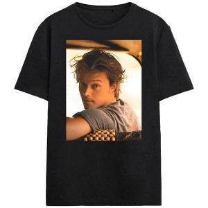 Outer Banks JJ Riding Shotgun Adult Black Crew Neck Short Sleeve T-shirt - 1 of 3