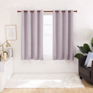 Deconovo 100% Blackout Faux Linen Curtains 2 Panels – Multiple Sizes - 1 of 4