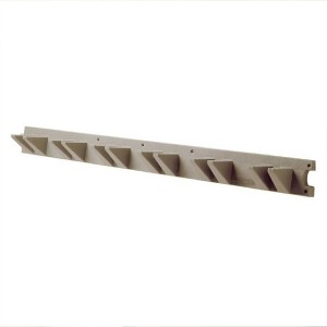 Suncast 4 Foot Wall Mount Garden Long Handled Tool Hanger Organizer, Platinum - 1 of 4