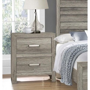 NicBex Nightstand with 2 Drawers,1pc Side Table with Metal Pulls and Wood Legs,Bedside Table for Bedroom,Living Room - 1 of 4