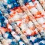 cream, light blue, red, tan, yellow, navy