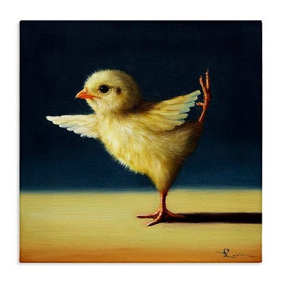Stupell Industries Yoga Chicks Funny Animal Painting, 17" x 17"