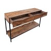 Springdale Ii Rustic 2 Drawer Console Table Natural Finish - Treasure Trove Accents: Industrial Style, Iron Frame, 50" Width - 3 of 4