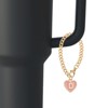 Unique Bargains Letter Heart Shape Identification Accessories Pink & White 2 Pcs - 4 of 4