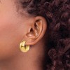 Black Bow Jewelry 8.5-10mm x 19mm (3/4 Inch) 14k Yellow Gold Wide Tapered J-Hoops - 3 of 4