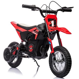 24V Electric Off-Road Motorcycle,250W Motor 13.6MPH Fast Speed Motocross,Leather Seat Dirt Bike, - 1 of 4