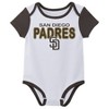 MLB San Diego Padres Infant Boys' 3pk White Bodysuit - 2 of 4