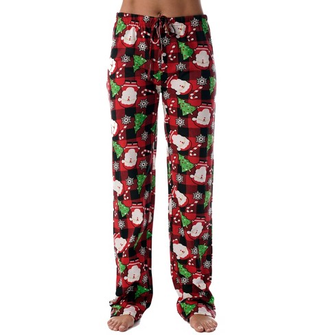 Just Love Womens Buffalo Plaid & Winter Print Micro Fleece Pajama