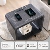 End Table with Charging Station, 23.6" Wood Nightstand with Open Shelf Storage, Modern Side Table for Living Room, Bedroom - 2 of 4
