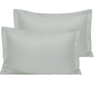 2 Pack 500 Thread Count Cotton Pillow Shams, Super Soft and Breathable Oxford Pillowcases - NTBAY - 1 of 4