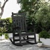 Hyleory HDPE Modern Resin Outdoor Rocking Chair, Patio Adirondack Chair for All Seasons - 2 of 4