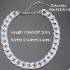 Punk Clear Acrylic Cuban Link Choker - Chunky Hip Hop Necklace for Women & Teens - 3 of 4