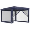 VidaXL Party Tent with 4 Mesh Sidewalls Blue 9.8'x13.1' HDPE - 2 of 4