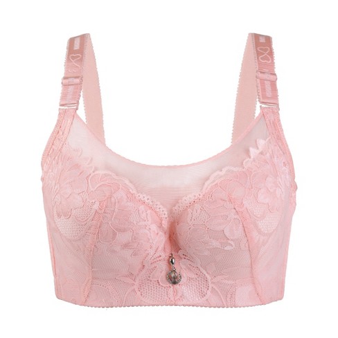 Lace Push Up Bra Underwear Lingerie Crop Top Female Brassiere Wireless Bra  (Color : Pink, Cup Size : 80C) : : Clothing, Shoes & Accessories