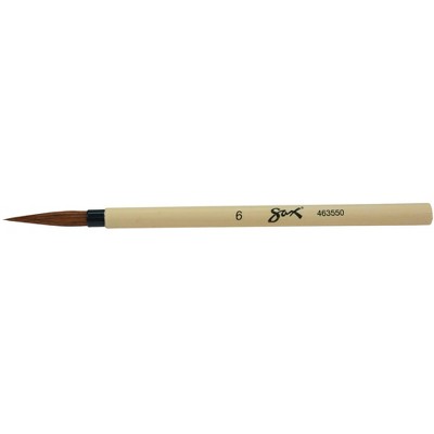 Sax Bamboo Watercolor Paint Brush, Fine Tip, Size 6