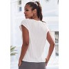 Women's Ribbed Short Sleeve Top - LASCANA - 2 of 4