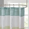PAGED 72x72 Inch Shower Curtain Elegant Faux Silk Shower Curtain with Color Block Stitching Design for Bathroom, Machine Washable - 3 of 4