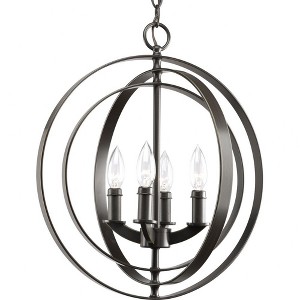 Progress Lighting Equinox 4-Light Foyer Pendant, Steel, Antique Bronze, No Shade - 1 of 4