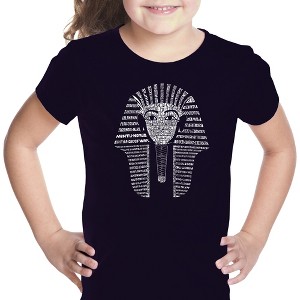 LA Pop Art Girl's Word Art T-shirt - KING TUT - 1 of 4