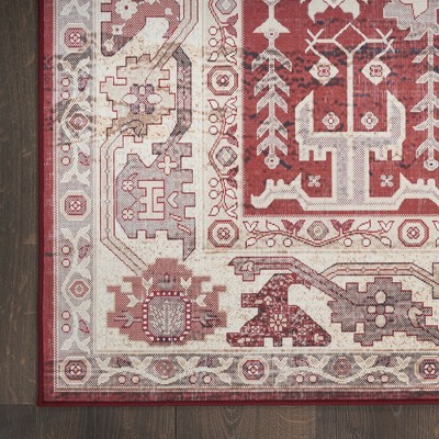 Red and Beige Persian-Inspired Flatweave 5' x 7' Area Rug