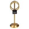 Home Mart Goods Aged Brass Gold Stainless Steel Double Ring Fingertip Towel Holder With Heavy Base - 3 of 4