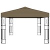vidaXL Gazebo Outdoor Canopy Tent Patio Pavilion Wedding Party Tent Fabric - Taupe 118.1" x 157.5" - 3 of 4