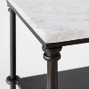 Metal and Marble Console Table with Shelf White Carrara Marble/Dark Bronze - Threshold™ designed with Studio McGee - 4 of 4